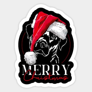 Funny Labrador Retriever Santa Merry Christmas dog lab mom Sticker